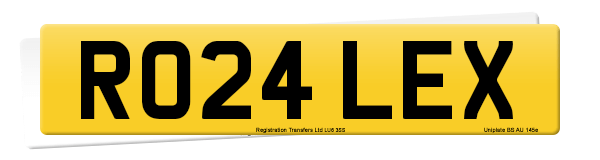 Registration number RO24 LEX